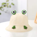 2023 New Parent-Child Frog Bucket Hats With Eyes Summer Foldable Lightweight Sun Hat Fishing Caps For Women Teens Adult Kids