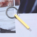 Vnox Personalize Keychains, Custom Father's Day Gift to Him, 3D Bar Key Chain, Stainless Steel Name Date Logo Engraving Keyrings