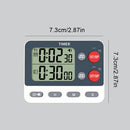 Dual Digital Timer Multifunctional Count UP/Down Timer with Memory Function Cooking Timer for Gym Office Laboratory