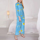 Pajamas Female Yellow Classic Ducks Daily Sleepwear Animal Two Piece Retro Pajama Sets Long Sleeve Elegant Oversize Home Suit