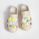 Cartoon Cute bow tie  Garden Sandals Women Summer Slippers Casual White Slip on Garden Women Hole Sandals zuecos de verano mujer