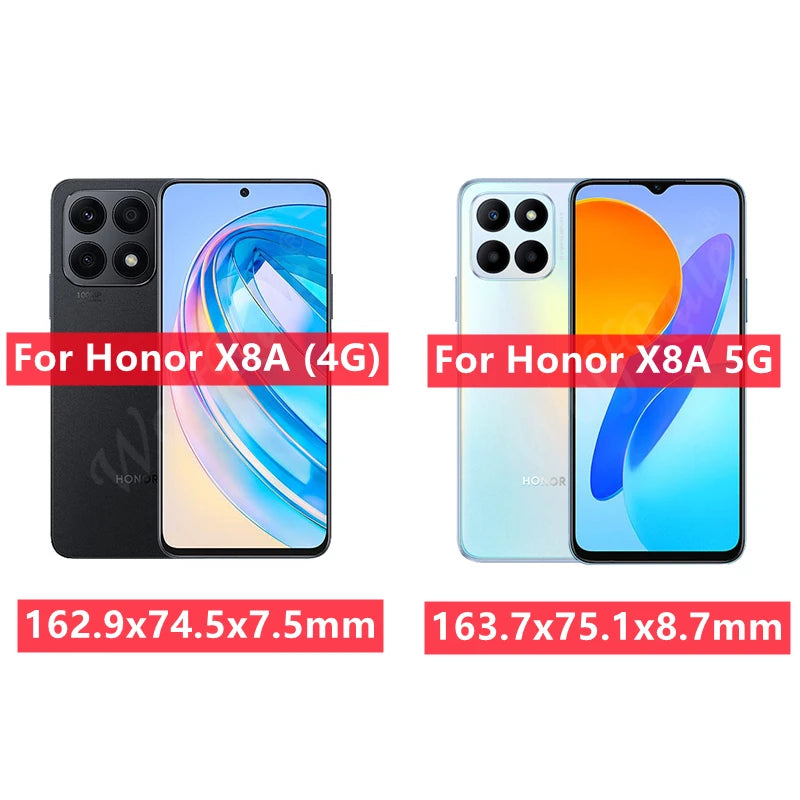 For Huawei Honor X8A Case For Honor X8A Capas Shockproof Bumper TPU Silicone Soft For Cover Honor X8 X6 X6S X7A X9A X8A Fundas