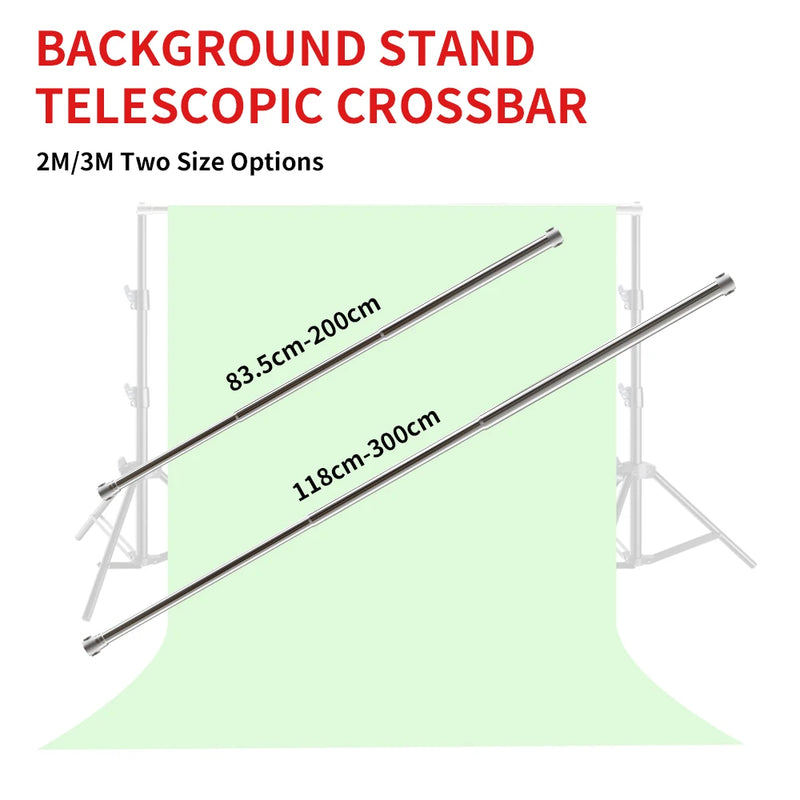 Telescopic Crossbar Universal Photo Background Support System Kit Adjust Height Backdrop Stand for Photography Photo Studio Boom
