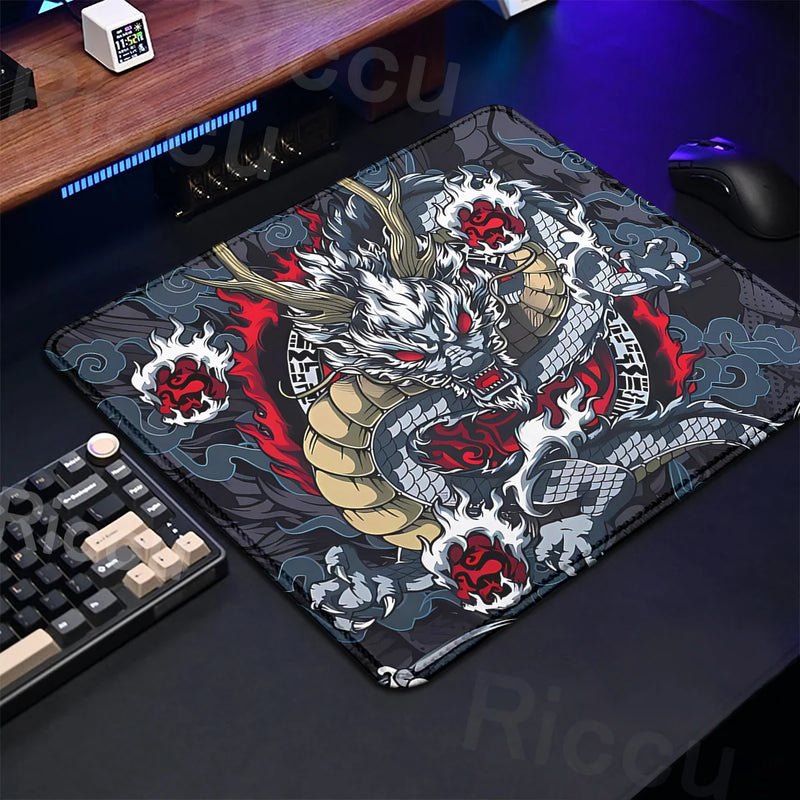 45X40cm Anime Mouse Pad Speed Control E-sport Dragon Gaming Laptops Small Size Keyboard Mat XS Rubber Portable Gamer Deskmat DIY