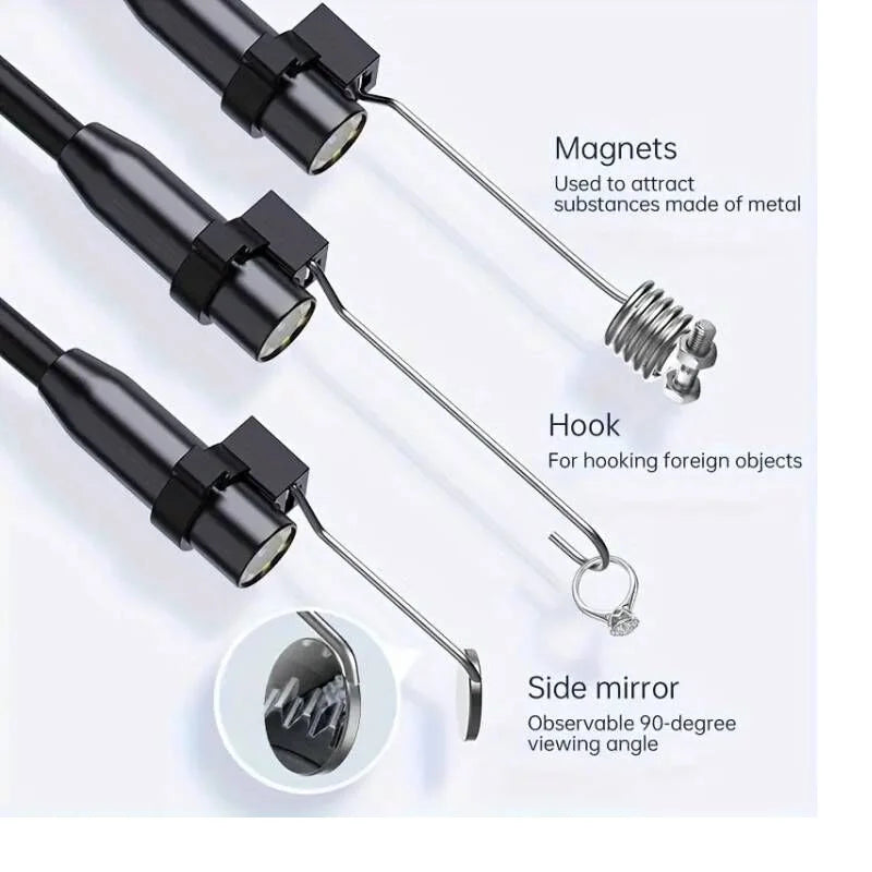 USB Endoscope Inspection Camera with Light,Endoscope with Semi-Rigid Snake Camera,Waterproof USB Inspection Camera for Type-c