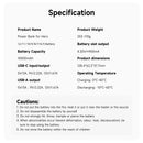 TELESIN Power Bank 10000mAH with 20W PD Fast Charging Portable Battery Charger For Gopro Hero 5 6 7 8 9 10 11 12 For Smart Phone