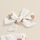 Toddler Boy Easter Casual Romper Short Sleeve Chick Print Jumpsuit with Matching Hat and Socks Set