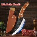Forged Multi-purpose Knives Stainless Steel Kitchen Knife Meat Vegetable Cutting And Boning Knife Solid Wood Handle With Cover