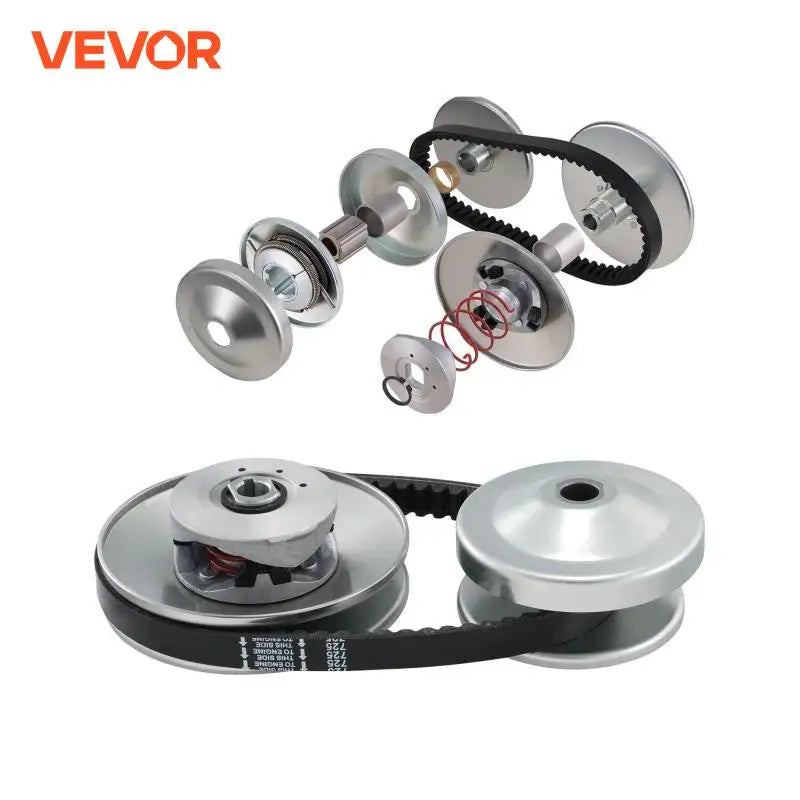 VEVOR Go-Kart Torque Converter Go-Kart Clutch Kit Series Asymmetrical Driver Pulley Replacement with Drive Belt  Small Engines