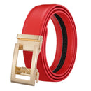 Men's Belt Genuine Leather Belts For Male Cowhide Strap Ratchet Golden Color Automatic Buckle Luxury Brand High Quality Fashion