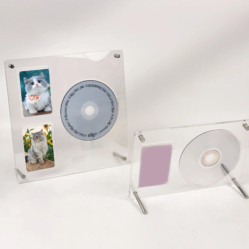 Acrylic Picture Frame Cd Display Ins Idol Photo Frame Picture Poster Holder Desktop Decor Photo Display Stand CD Idol Album