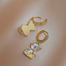 Lovely Acrylic Candy Pendant Women's Earrings Rainbow Gummy Bear Glittering Candy Earrings 2023Korean Fashion Sweet Girl Jewelry