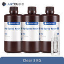 ANYCUBIC 3PCS High Speed Resin 5X Faster Printing Speed Low Viscosity UV Resin for Photon Mono M7 Max LCD 3D Printer