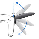 VIVIBEE Spiegel Blau Herren Polarisierte Sonnenbrille zum Aufstecken Nachtfahrt UV400 Graue Gläser Angel-Clips für Kurzsichtige