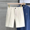 Five-point Solid Color Suit Trousers for Men Korean Style Trendy Business Chic Loose Shorts Slim Trousers Thin Casual Trousers