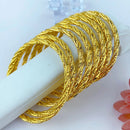 62mm Dubai 24K Gold Color Bangle For Women Luxury African Jewellery Bracelets Brazilian Indian Wedding Designer Bracelets Gifts