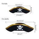 Totenkopf-Druck Kinder/Erwachsene Piratenhut Cosplay Kostüm Mütze Halloween Maskerade Party Auftritt Piratenkapitänsmütze Requisiten