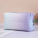 1 Pc Gradient ColorCosmetic Bag for Women Zipper Pu Leather Makeup Bag Pouch Travel Large Female Make Up Pouch Necessaries