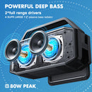 The D9 Thunder | 100W Peak Portable Bass Bluetooth Speaker, IPX6 Waterproof