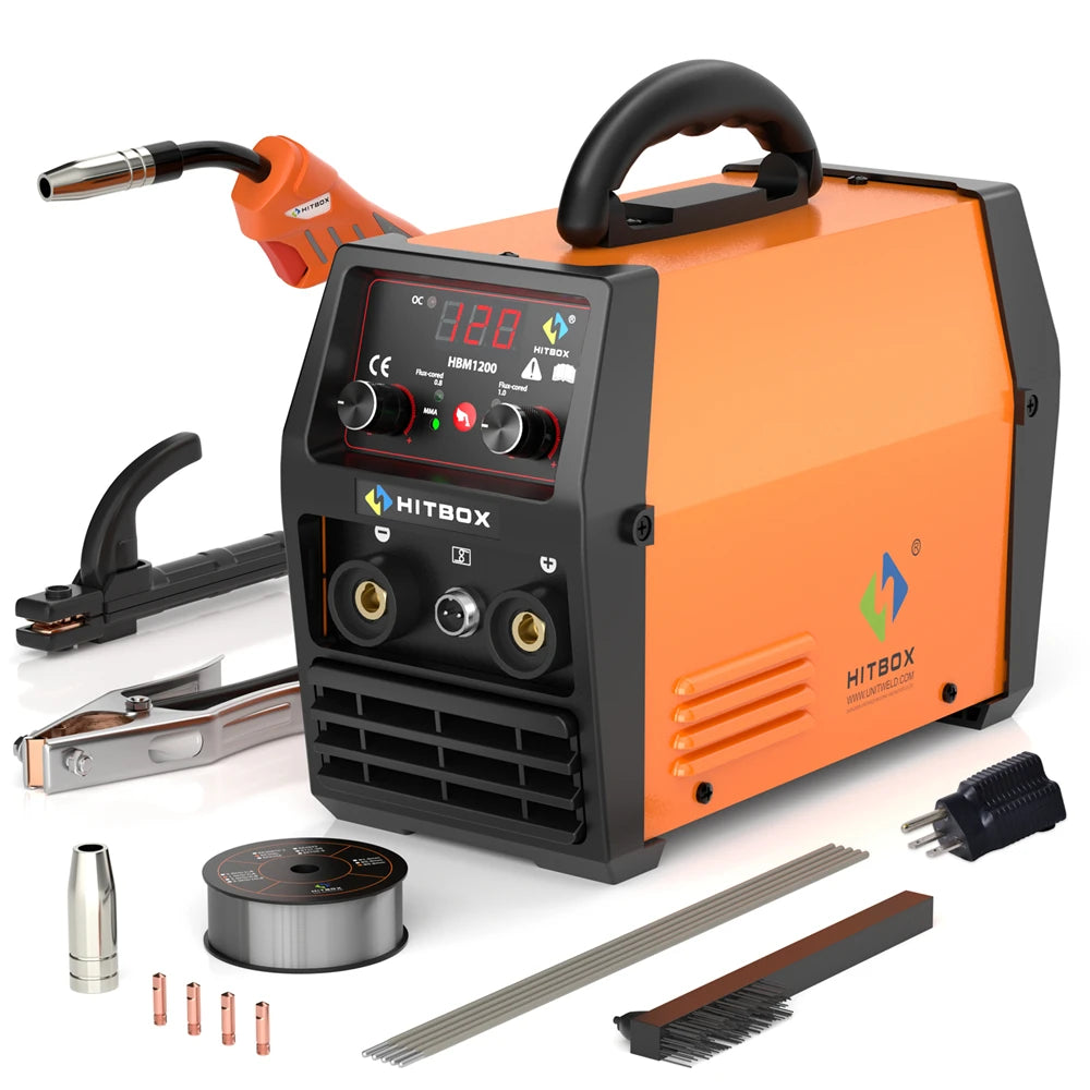HITBOX Mig Welding Machine Synergy HBM1200 Semi-Automatic 3 in 1 Inver
