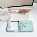 Luxury Ring Stand Magnetic Phone Case For Samsung Galaxy Z Flip 5 4 Flip 3 Bracket Skin Feel Silicone Cover For Samsung Z Flip 5