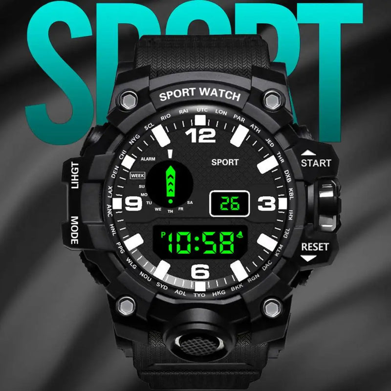 Men's LED Digital Watch Men Sport Watches Fitness Electronic Watch Multifunction Military Sports Watches Clock Kids Gifts