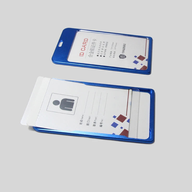 Metal Card Holder with Lanyard for Pass Card Credential Door Pass Cover for Badges Clips Office Accessories