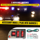 SucceBuy Police Sirens 200W Car Warning Alarm Handhold Microphone Light Control Switches Emergency Electronic for Car Fire Truck