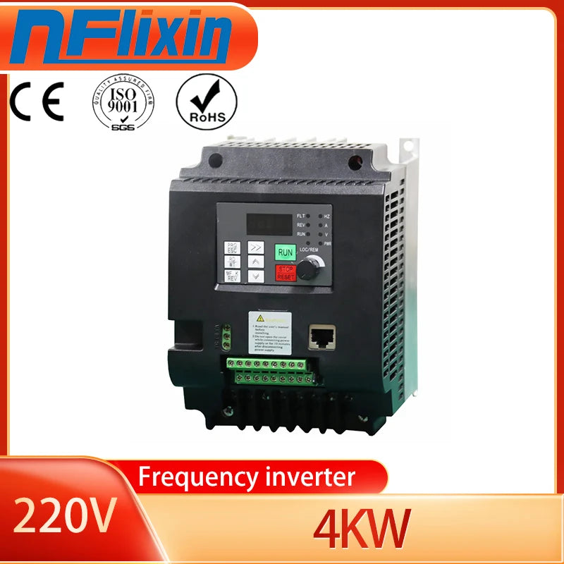 HOT! 0.75KW/1.5KW/2.2KW Single-phase Inverter Output 1-Phase VFD Frequency Converter Adjustable Speed 220V