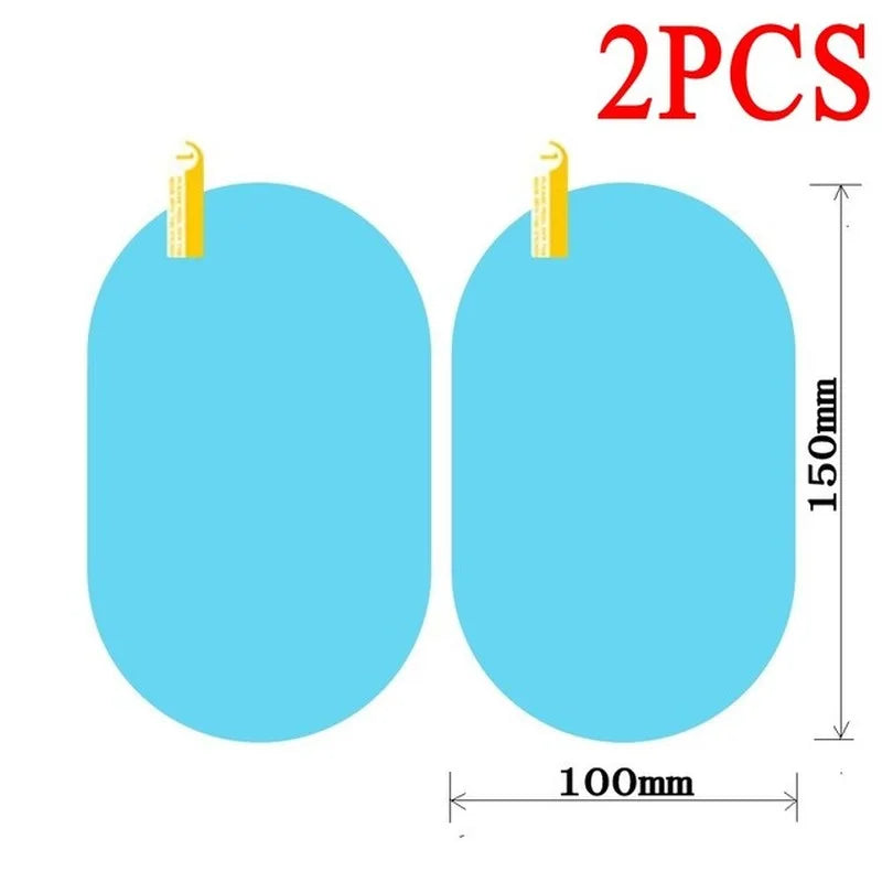 2Pcs Car Rearview Mirror Protective Film Universal Rain-proof Film Waterproof Anti-fog Mirror Stickers Car Window Rain Protector