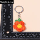 Lovely Handmade Knitted Flower KeychainCrocheted Key Rings for Women Girls Handbag Pendants Charms DIY Jewelry Gifts