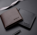 Men Business Leather Billfold Wallet Brand Luxury Short Slim Male Purses Money Credit Card Thin Hombre Billetera Portafoglio