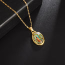 Classic Christian Virgin Mary Pendant Necklace Women\\'s Religious Lucky Prayer Amulet Good Luck Jewelry Gift