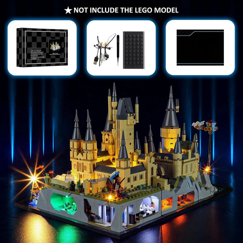 HPROSPER LED Light (No Model) For LEGO 76419 Harry Potter Hogwarts Microscale Castle and Grounds Light Up your Building Blocks