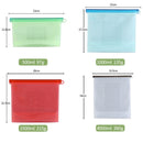 Silicone Bags Reusable Silicone Food Bag Airtight Seal Food Preservation Bag Food Grade for Vegetable, Liquid, Snack, Meat