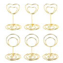 24/1PCS Metal Place Card Holders Photo Clip Stands Wedding Table Number Name Sign Stand Birthday Party Home Decoration Supplies