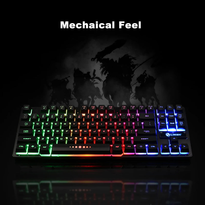 K87 Wired 87 Keys Mechanical Gamer Keyboard Gaming Keyboard Rgb Backlit For Desktop Pc Computer Gamer