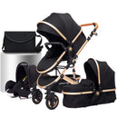 Baby Stroller 3 in 1 Easy Folding Multifunctional Stroller Travel Portable Baby Carriage Safety Seat EU Standard Free Shipping