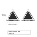 Vnox Norse Viking Runes Triangle Stud Earrings for Men Boy, Anti Allergy Stainless Steel Punk Geometric Earrings Gift Jewelry