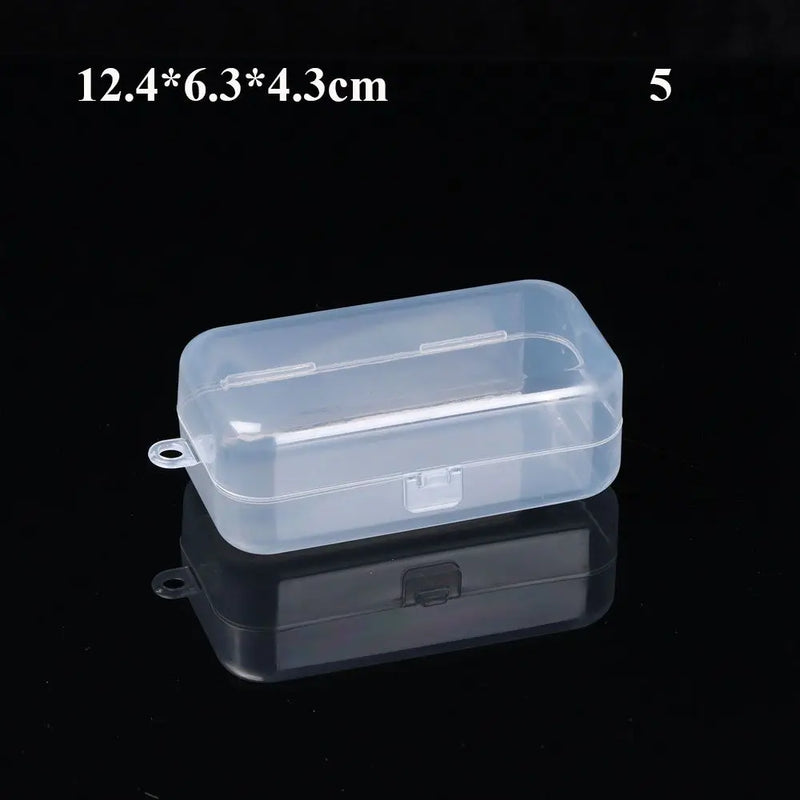 8Styles Plastic Storage Box Small Square Clear Black Box For Jewelry Diamond Embroidery Craft Bead Pill Home Storage Supply