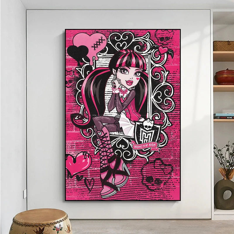 Cartoon Monster High Classic Anime Poster HD Quality Poster Wall Art Painting Study Posters Wall Stickers