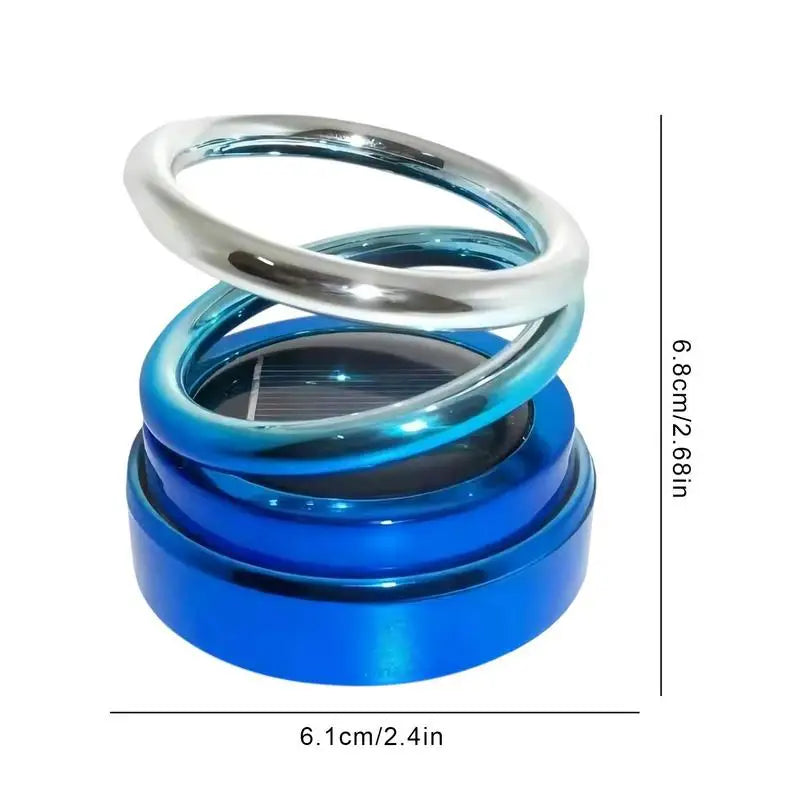 Car Perfume Diffuser Rotating Solar Air Freshener Double-ring Aromatherapy Diffuser Scent Car Decoration Interior Accessories