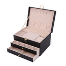 Fashion Design Leather Jewelry Box Watch Case Jewel Package Storage Large Space  Ring Necklace Bracelet Holder Hot Selling