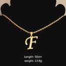 Initial Necklace for Men Women Boys Girls, 18K Gold Plated 26 Letters Pendant Necklace, Personalized Jewelry Father's Day Gifts