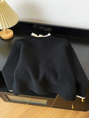 Women's Clothing 2025 Autumn New Love Button Knitted Cardigan Jacket Lazy Style Sweet Fashion Sweater Tops