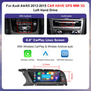 Linux Car Multimedia Radio Touch Screen For Audi A4 A5 2013-2015 with Wireless CarPlay Android Auto Airplay Miracast Function