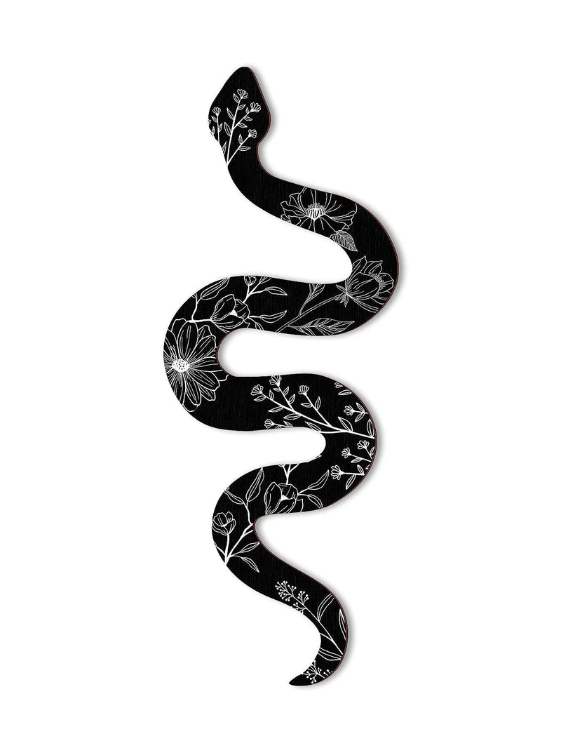 Cute Snake Room Wall Decor Boho Witchy Wooden Snake Wall Hanging Wall Art for Apartment Bedroom Living Room Christmas Decoration