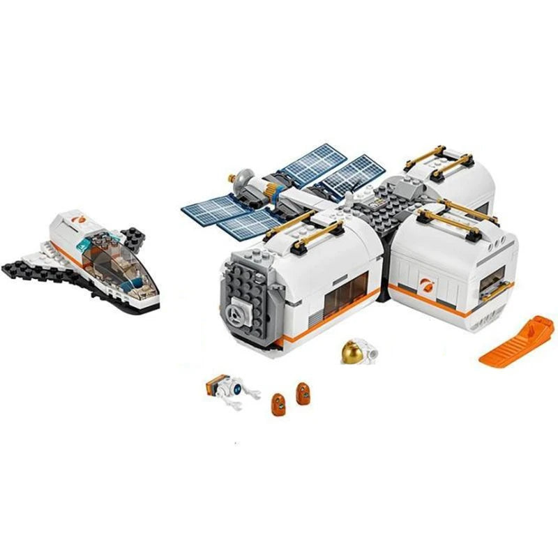 City Series Building Blocks Lunar Space Station Space Shuttle Astronauts Assembled Lab Children's Toy Gifts satellite satellite