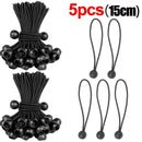 5/30pcs Cord Ball Elastic Tarpaulin Strapping Rope 10cm/15cm Cord Ends Elastic Rope Lace Fixed Boat Pole Camping Tent Accessorie