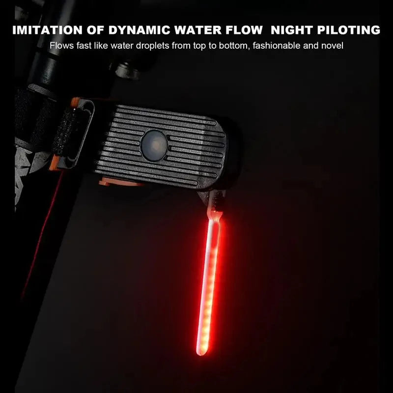 Bicycle Rear Lights fashion shooting star Lamp Cycling Safety Warning for Night lights Waterproof  ebike Photon Drop Taillight